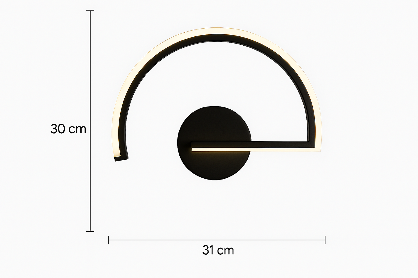 Myledim Yarım Daire Formlu 3 Renkli LED Duvar Apliği – Modern Geometrik Tasarım