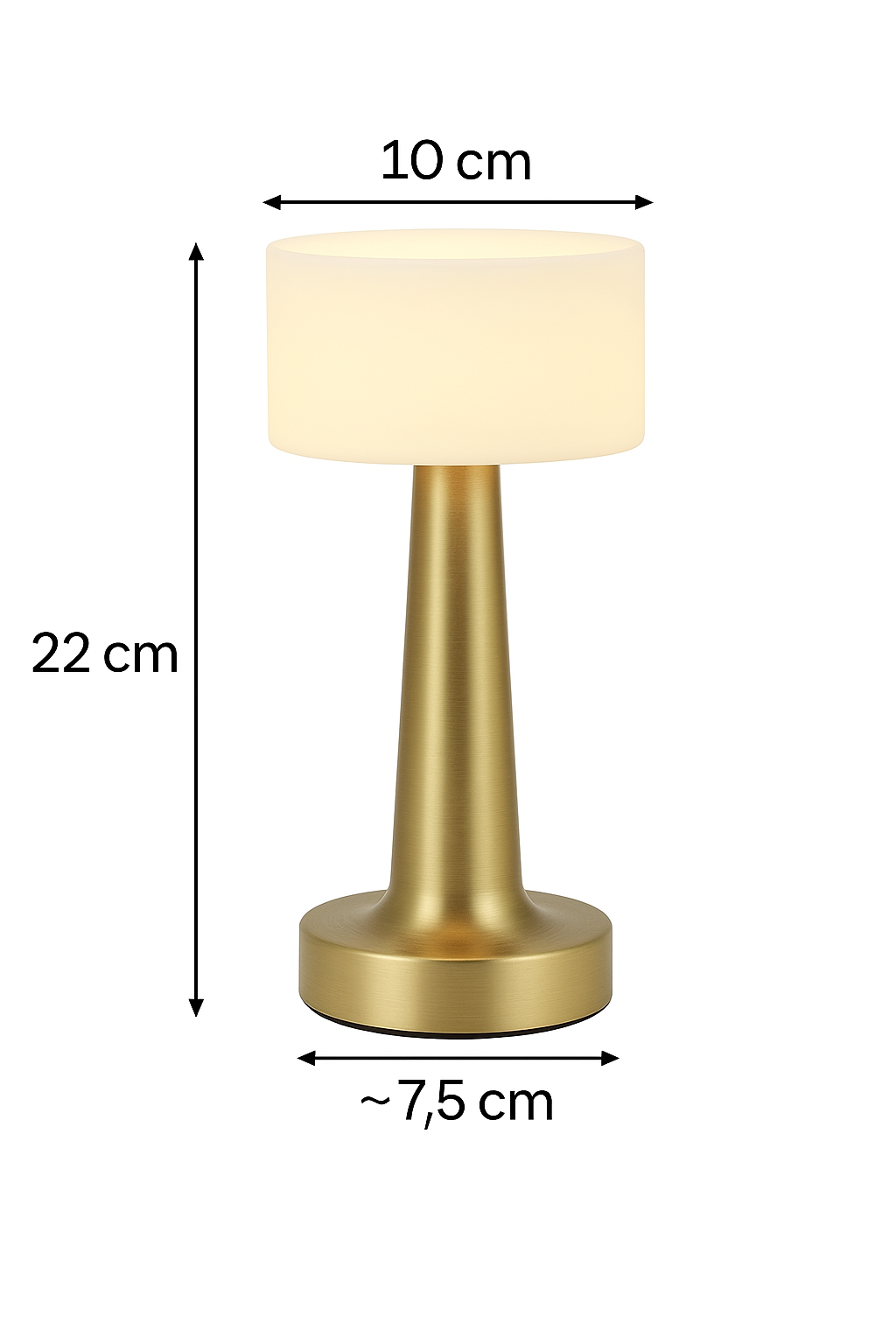 Myledim CT-8431 Silindirik Başlıklı Masa Lambası – Şarjlı, 3 Renk, Dokunmatik LED Lamba