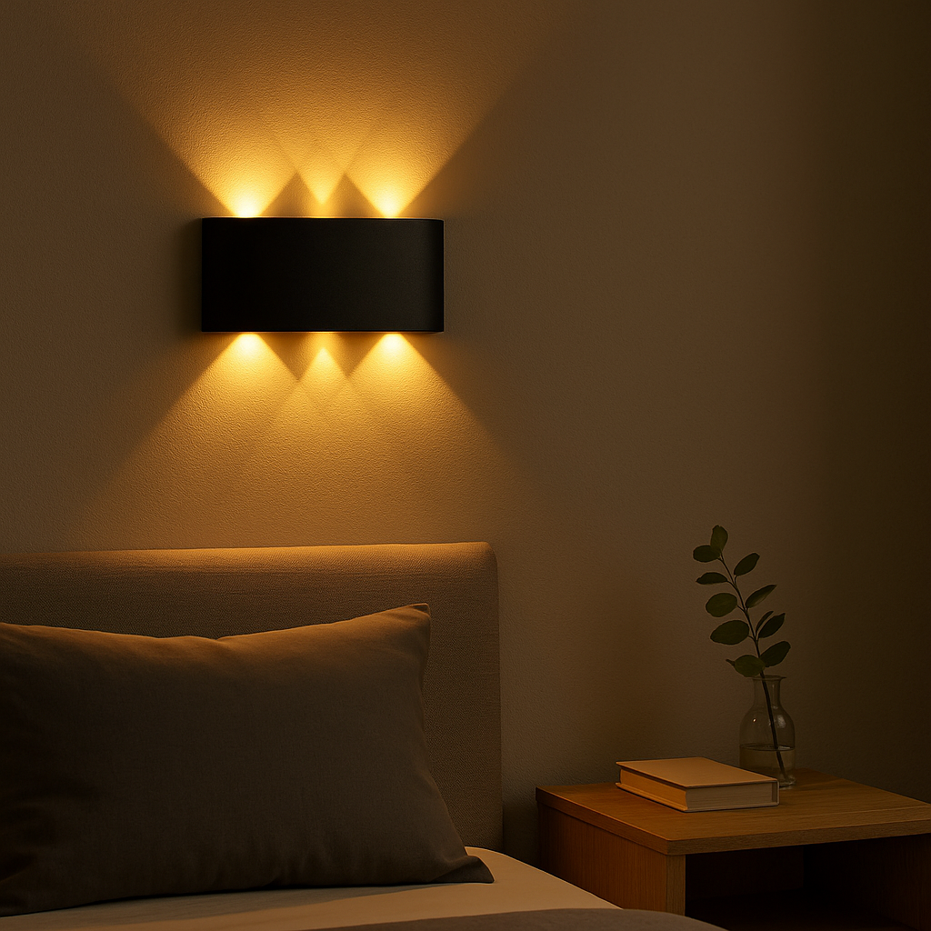 Myledim Haiti 3 Işık Güneş Işığı (Amber) LED Duvar Apliği – Modern Üç Gözlü Dekoratif Aydınlatma