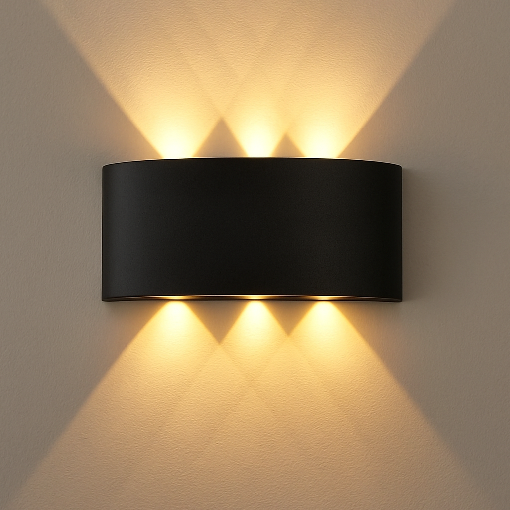 Myledim Haiti 3 Işık Güneş Işığı (Amber) LED Duvar Apliği – Modern Üç Gözlü Dekoratif Aydınlatma