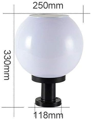 Solar LED Bahçe Armatürü – 250mm Cam Küre | IP65 Su Geçirmez