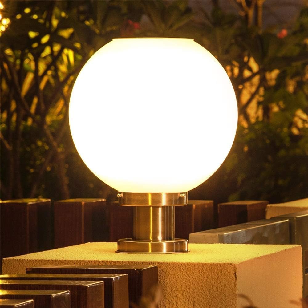 Solar LED Bahçe Armatürü – 250mm Cam Küre | IP65 Su Geçirmez