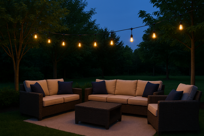 10 m E27 Duylu Dış Mekân Aydınlatma Kablosu – Yüksek Su Dayanımı, Pergola & Bahçe Dekor”