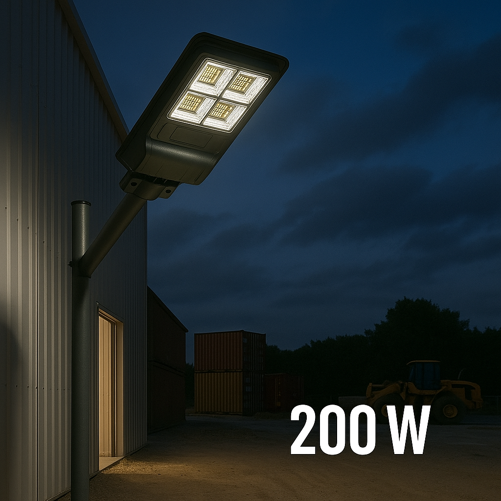 CT-4640 200W Güneş Enerjili Solar Sokak Lambası – Uzaktan Kumandalı, IP65