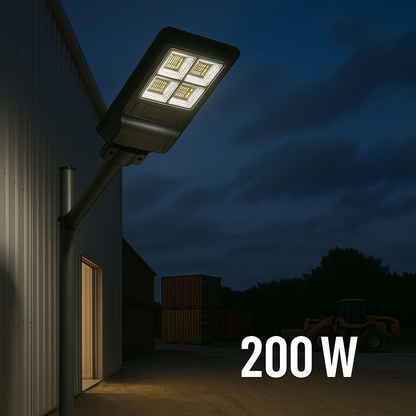 CT-4640 200W Güneş Enerjili Solar Sokak Lambası – Uzaktan Kumandalı, IP65