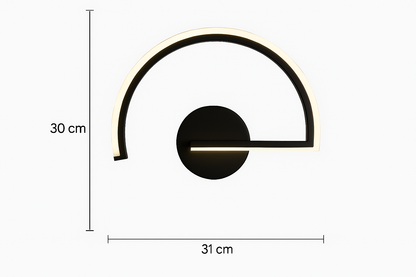 Myledim Yarım Daire Formlu 3 Renkli LED Duvar Apliği – Modern Geometrik Tasarım