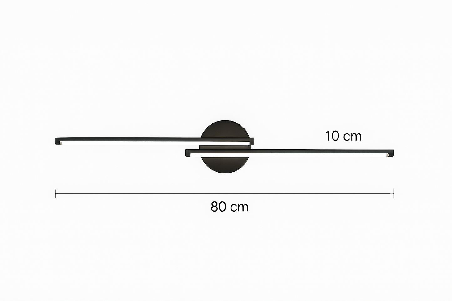 Myledim Yatay Çift Kollu 3 Renkli LED Duvar Apliği – Modern Minimalist Işık Tasarımı