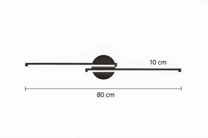 Myledim Yatay Çift Kollu 3 Renkli LED Duvar Apliği – Modern Minimalist Işık Tasarımı