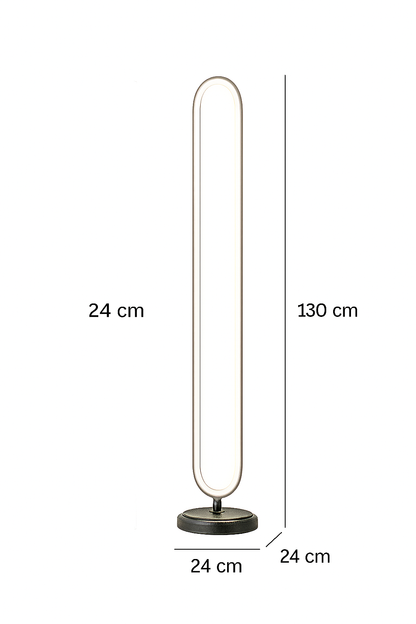 Myledim 3 Renkli Elips LED Lambader – 130 cm Yüksek, Modern Minimal Tasarım