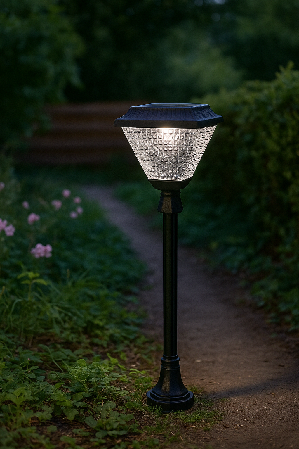 Myledim CT-7317 Solar LED Çim Direği | 30W Güneş Enerjili IP64 Bahçe Lambası