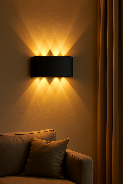 Myledim Haiti 3 Işık Güneş Işığı (Amber) LED Duvar Apliği – Modern Üç Gözlü Dekoratif Aydınlatma