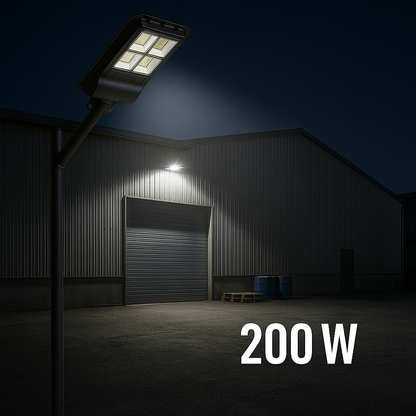 CT-4640 200W Güneş Enerjili Solar Sokak Lambası – Uzaktan Kumandalı, IP65