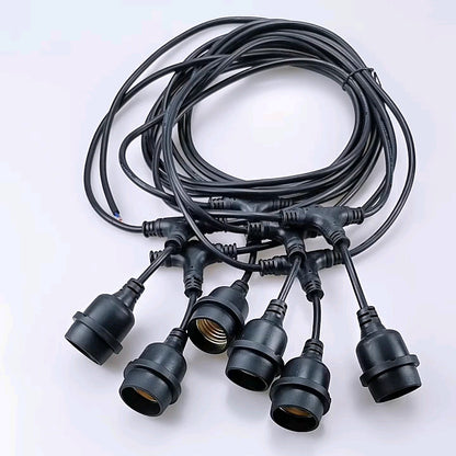 10 m E27 Duylu Dış Mekân Aydınlatma Kablosu – Yüksek Su Dayanımı, Pergola & Bahçe Dekor”