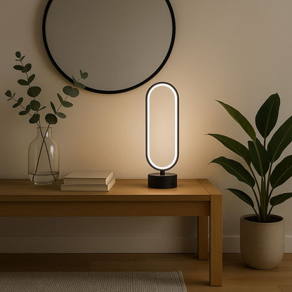 🔹 Myledim ELİPS LED Masa Lambası – 3 Renk Ayarlı, Modern Tasarım