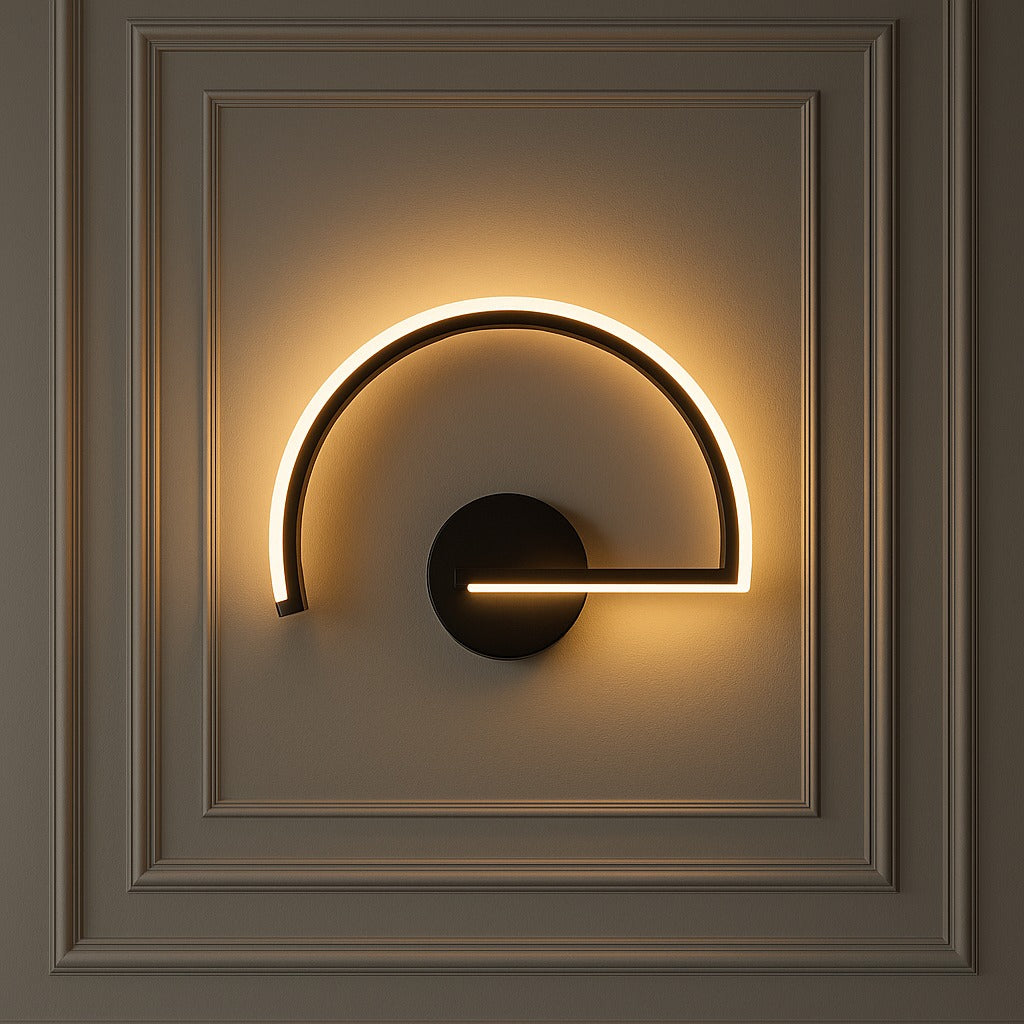 Myledim Yarım Daire Formlu 3 Renkli LED Duvar Apliği – Modern Geometrik Tasarım