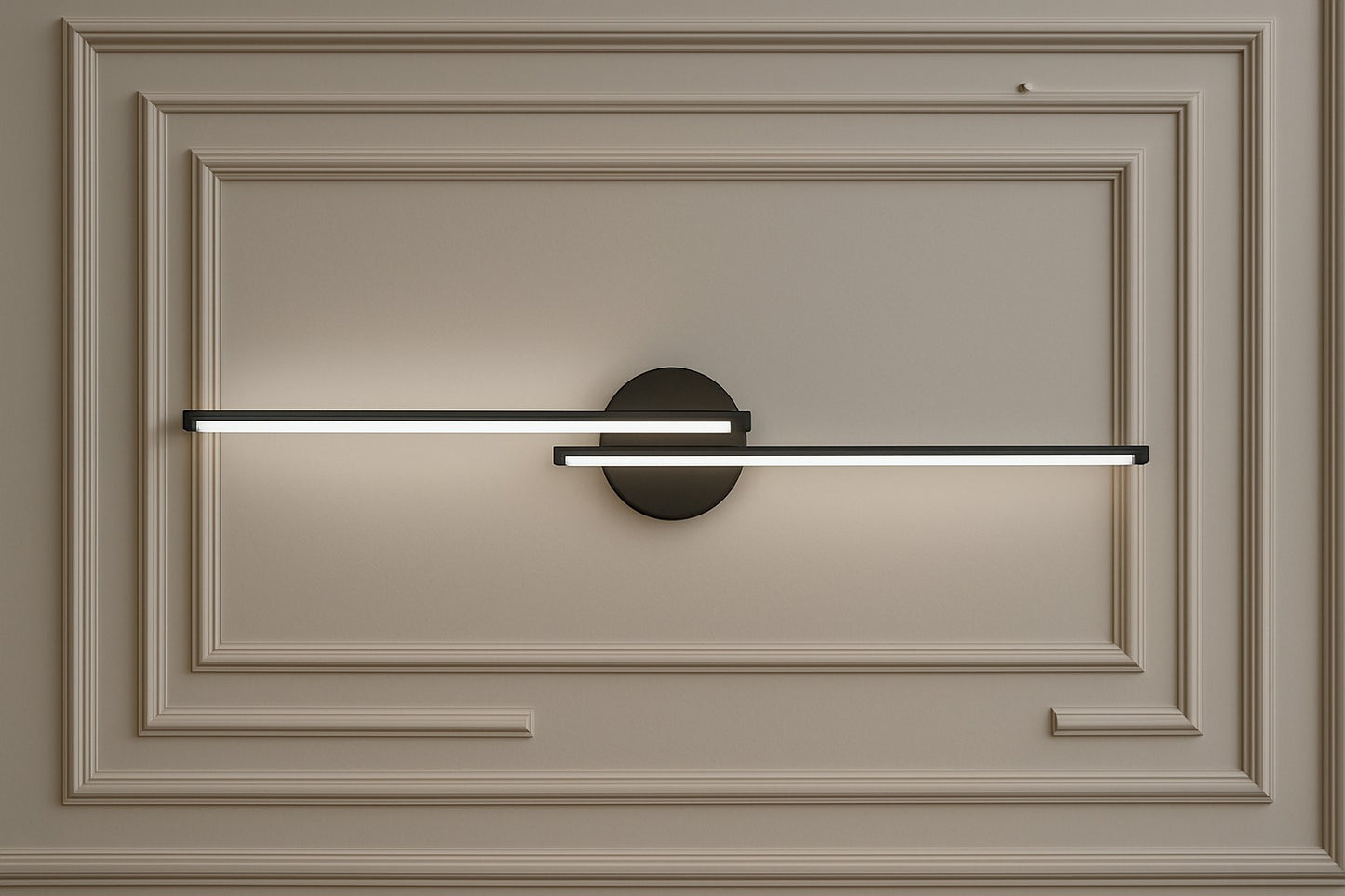 Myledim Yatay Çift Kollu 3 Renkli LED Duvar Apliği – Modern Minimalist Işık Tasarımı