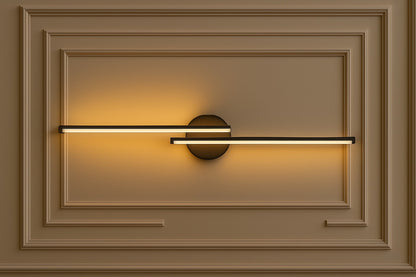 Myledim Yatay Çift Kollu 3 Renkli LED Duvar Apliği – Modern Minimalist Işık Tasarımı